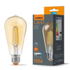 E27 ST64 LED Lampen 6 W = 44 W, 550 lm, 2200 K, warmes Bernstein-Glühfaden, dimmbar, 360° VIDEX
