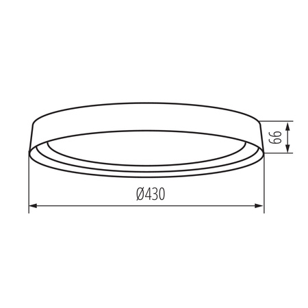 LED Plafond NIFU Deckenleuchte 17.8W Weiß-Schwarz KANLUX