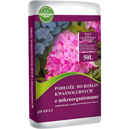 Bodensubstrat für azidophile Blaubeer- und Blumenpflanzen 50 l mit Mikroorganismen pH 4,8 - 5,2