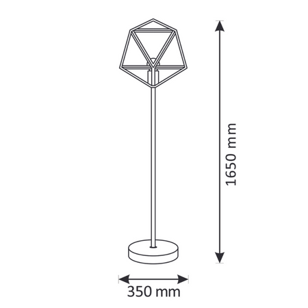 LED Stehleuchte Stehend 20W Gold Dänemark Sanico Goldlux
