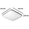 Quadratische LED-Deckenleuchte DOMIN 24W 4000K 33cm IP44
