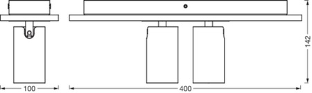 LED-Deckenleuchte Wandmontage Aufputz 6.8W 460lm 3000K Warm Dimmbar Dekorativ Weiß Braun Spot Quecksilber Ledvance
