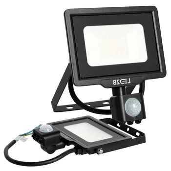 LED-Flutlicht 20W 1600lm 4000K IP44 Schwarz mit Bewegungssensor LED2B KOBI MHC