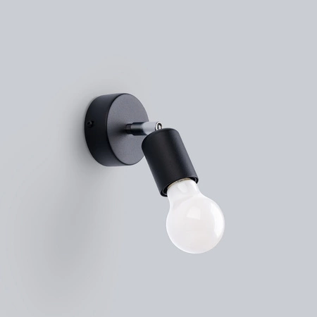 Wandleuchte FORNES 1 E27 Schwarz Minimalistisch SOLLUX