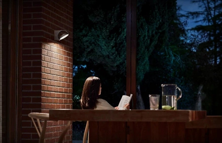 Gartenleuchte LED Wandleuchte MIMOZA myGarden 7W 4000K IP44 Beweglich Anthrazit PHILIPS