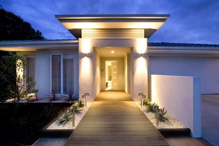 Garten KINKIET Leuchte oben unten LED DARSA EL-235T-UP 2xGU10 IP44 Silber Kanlux