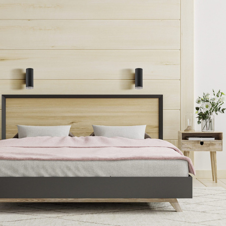 Wandleuchte Außenfassade GU10 Schwarz IP44 TURYN Sanico Goldlux