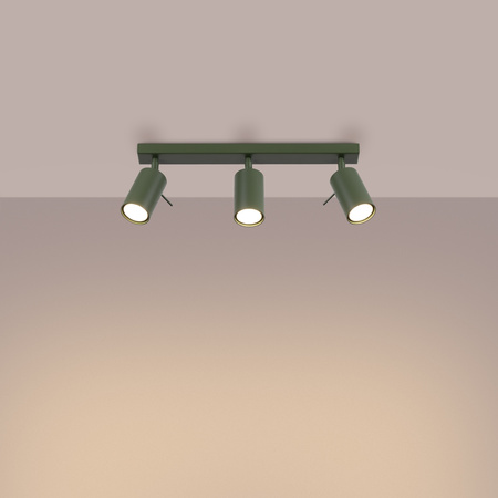 Tuba Spot Reflektor Deckenleuchte 3x GU10 Olive Ring Bittersweet Shimmer SL.1502 Sollux