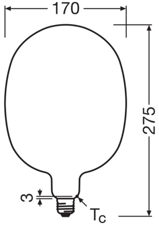 Dekorative LED-Lampe E27 7.3W = 60W 806lm 2700K Warm 320° Dimmbar Vintage 1906 Osram