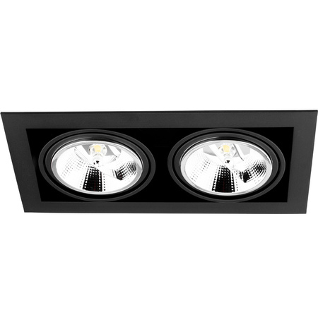 Einbaustrahler 2x GU10, ES111 Einbauspot HALOGEN Rechteck beweglich Schwarz CANIS LUMILED