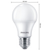 4x LED Lampen E27 A60 10W = 75W 1055lm 4000K Neutral Milk PHILIPS