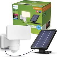 LED 6W 1000lm 5000K IP44 Solarfluter mit Bewegungs- und Dämmerungssensor Tylus Ultra Efficient White Philips