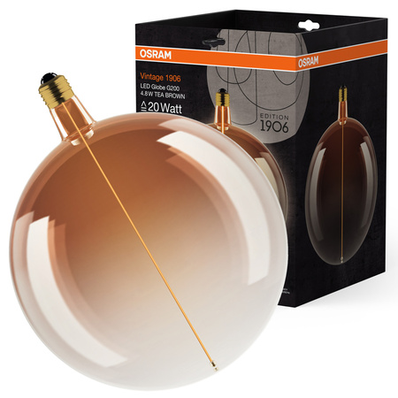 Dekorative LED-Glühbirne E27 4.8W = 20W 200lm 1800K Warm 320° Amber Filament Dimmbar Vintage 1906 Osram