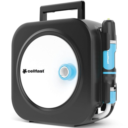 Gartenschlauchaufroller mit 3/8" 10m Schlauchenden + Sprinklerset ERGO XS CELLFAST