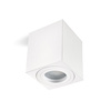 Aufputz-HALOGEN-Leuchte wasserdichtes Aluminium SPOT TUBE 95 mm IP44 Weiß AQUARIUS SQUARE Kobi