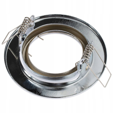 Einbaustrahler GU10, MR16 Einbauspot HALOGEN Runde beweglich Chrom Blech AURELI LUMILED