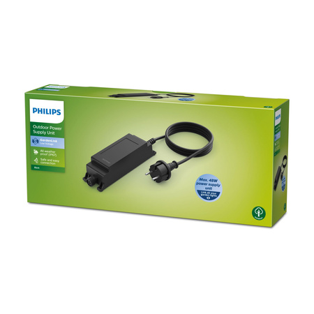 GardenLink TRANSFORMER 48W 12V IP67 Netzteil Transformator Schwarz PHILIPS
