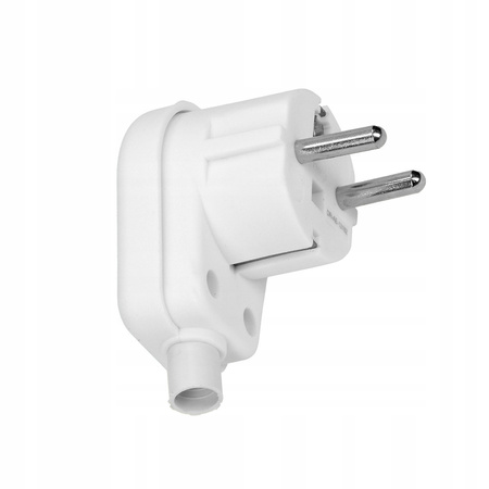 Winkelstecker UNI-SCHUKO-Stecker mit Erdung lösbar weiß ORNO