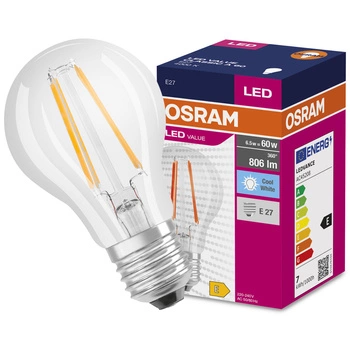 E27 A60 LED Lampen 7W = 60W 806lm 4000K Neutral 300° OSRAM Filament