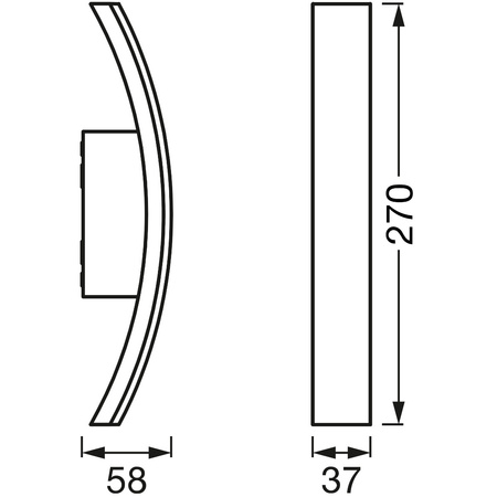 Wandleuchte Fassadenwandleuchte 7W 280lm 3000K Endura STYLE BOW WALL LEDVANCE