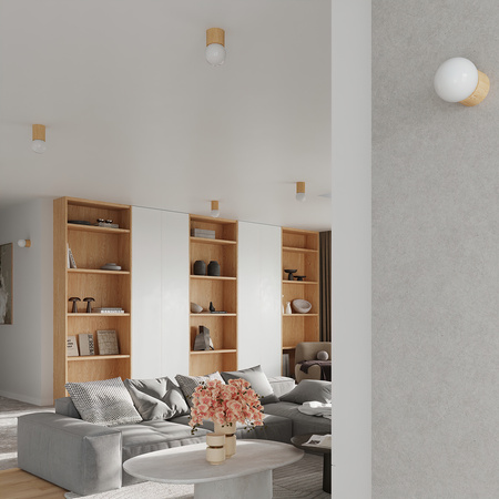 BOOMO 8 G9 Holz Modern SOLLUX Deckenleuchte