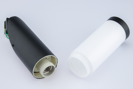 E27 Elevation Garden Wandleuchte abgewinkelter Pfosten schwarze Röhre