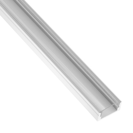 Aluminium LED-Profil KM36 mit Klarglasabdeckung und Endkappen, 2m Silber LUMILED