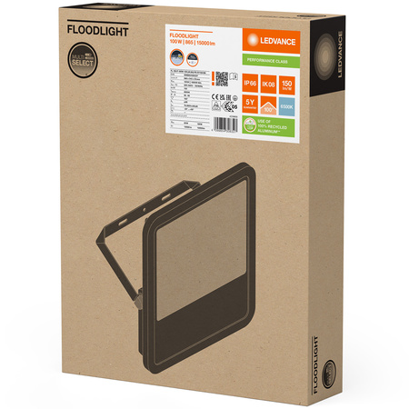 LED-Flutlicht 100W 15000lm 6500K IP66 Schwarz LEDVANCE Flutlicht
