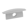 Endkappe für KM39K-S-O Profil mit Öffnung Kunststoff, Grau LUMILED