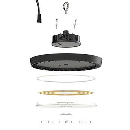 Industrielle LED-Hängelampe High Bay 200W 22000lm 5000K dimmbar IP65