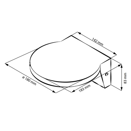 Außenwandleuchte PIR Sensor LED IP54 4000K Rund Schwarz