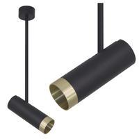 Spotlight Deckenleuchte GU10 Schwarz Gold PORTO Sanico Goldlux