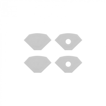 Aluminiumprofil für LED White Corner 2m mit Milky Dome und Ecolight Endkappen