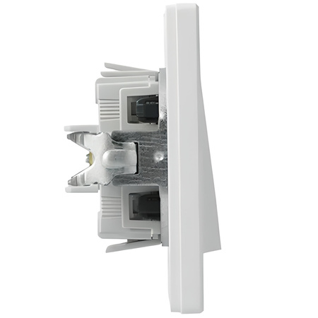 Rolloschalter mit Rahmen doppelt Asfora weiß