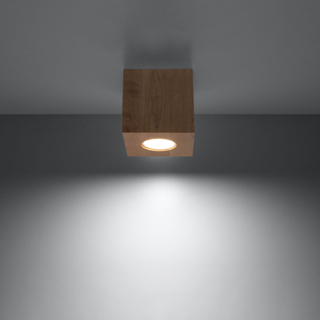 Aufputz QUAD GU10 Spot skandinavischer Holzwürfel SOLLUX
