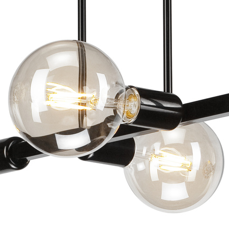 ASTRID 4xE27 Schwarz Glamour Deckenleuchte LM-4.146 Lamkur