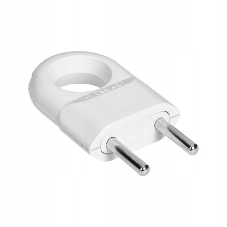 Euro-Flachstecker 2P-Stecker mit Ohrgriff weiß ORNO