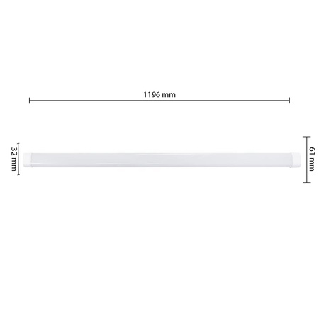 LED Lineare Leuchte 36W 3820lm 6500K Kalt 120° Weiß Flach Masterled