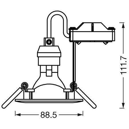 Einbauleuchte GU10 4,3W 345lm 230V 2700K Warm Ra ≥ 90 Weiß LED SPOT LEDVANCE
