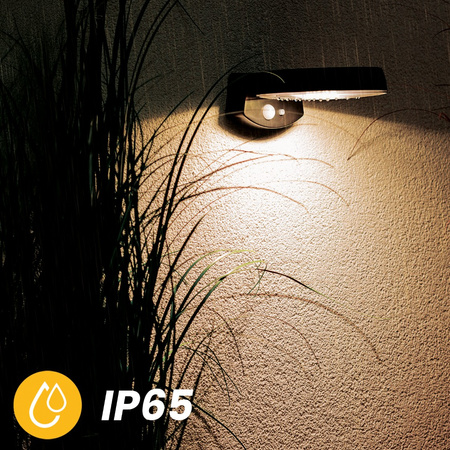 Gartenwandleuchte Elevation LED-Solarleuchte mit Bewegungs- und Dämmerungssensor 4000K IP65