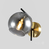 Wandfassung E14 Gold Schwarz Globe Elegance Aufbaulampe Kobi