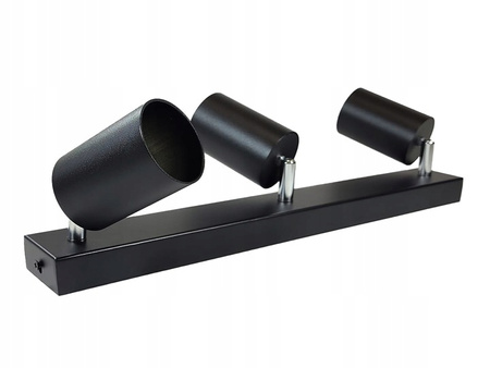 Spot Wandleuchte Spotlight LED Deckenleuchte Aufbau SCHWARZ Schwarz Modern GU10 x3