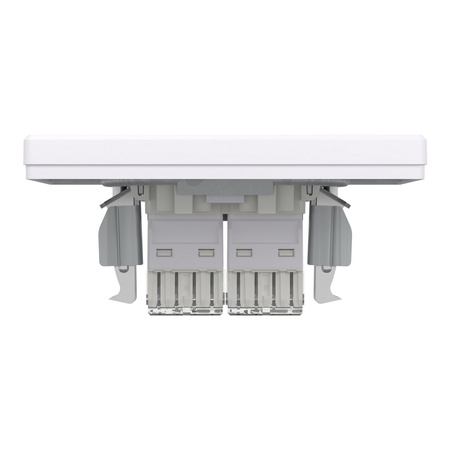 Computersteckdose 2x RJ45 Kat. 6 UTP mit Rahmen weiß SCHNEIDER ASFORA