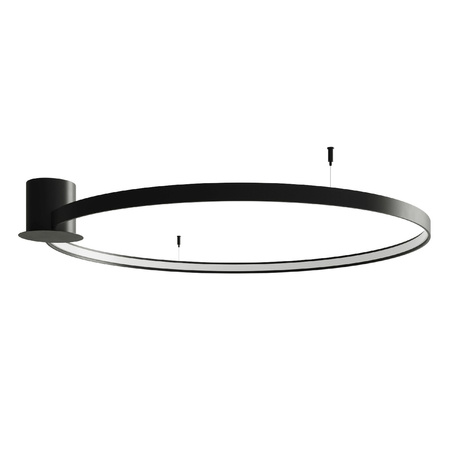 Aufbaulampe RIO LED 70W 4000K Deckenaufbauleuchten Rund 110cm Schwarz SOLLUX