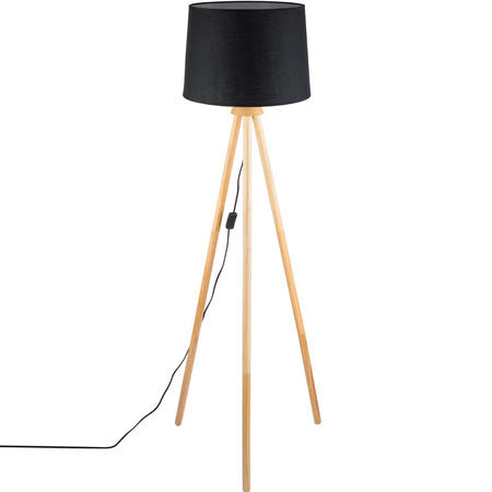 Stehlampe Tischlampe E27, Tripod mit Schirm Schwarz Höhenverstellbar CLARA LUMILED