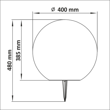 LED-Gartenkugel-Solarlampe mit Nieten weiß RGB 40cm 3000K terrestrisch + Fernbedienung