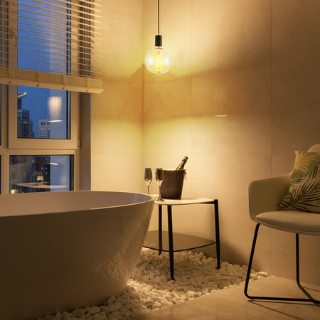 Dekorative LED Lampe E27 FILAMENT G200 4W 260lm 1800K Warm 320° DecoVintage Amber GOLDLUX (Polux)