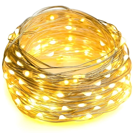 Solar-Garten-Girlande 200x LED Dekorative Drahtlichter 22m 2700K Warm + Fernbedienung FILO LUMILED