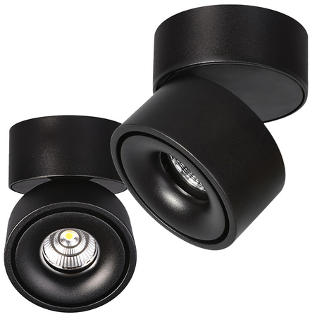 LED-Deckenleuchte 10,5W 680lm 3000K Warm Dimmbar CRI90 Schwarz Lahti Kobi