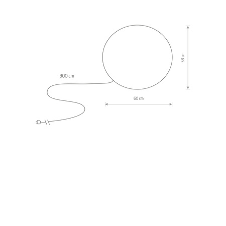 Außengartenlampe CUMULUS L 6978 E27 IP44 60 cm Kugelweiß Modern Nowodvorski